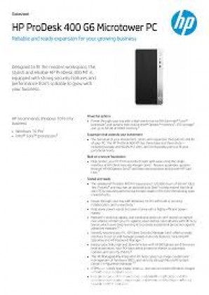 HP ProDesk 400 G6 MT Core i5 9th Gen Micro Tower PC